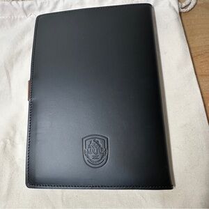 Maure NYC Vegan Leather Journal & Bookmark: Cognac & Black